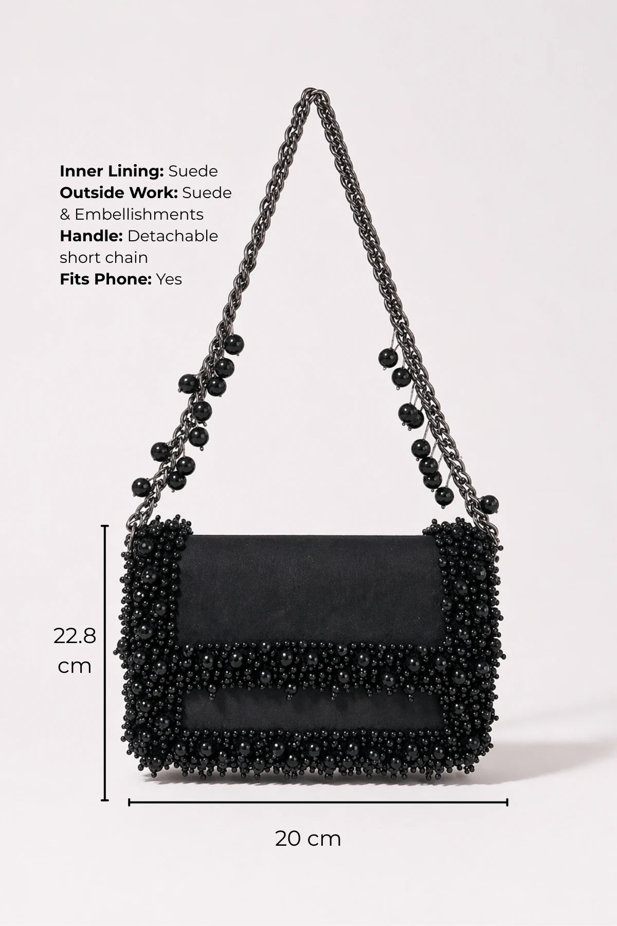 Designer vacation bag for women in elegant black