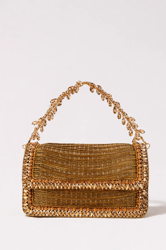 Dune Golden Shoulder Bag for wedding receptions and celebrations