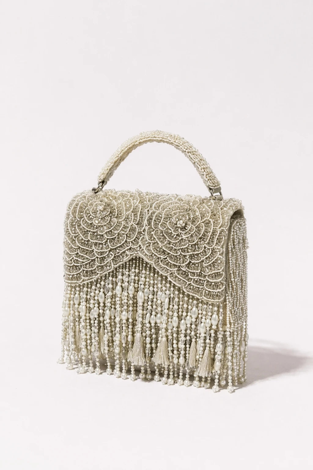 Eira Silver Clutch Bag for weddings and festive celebrations