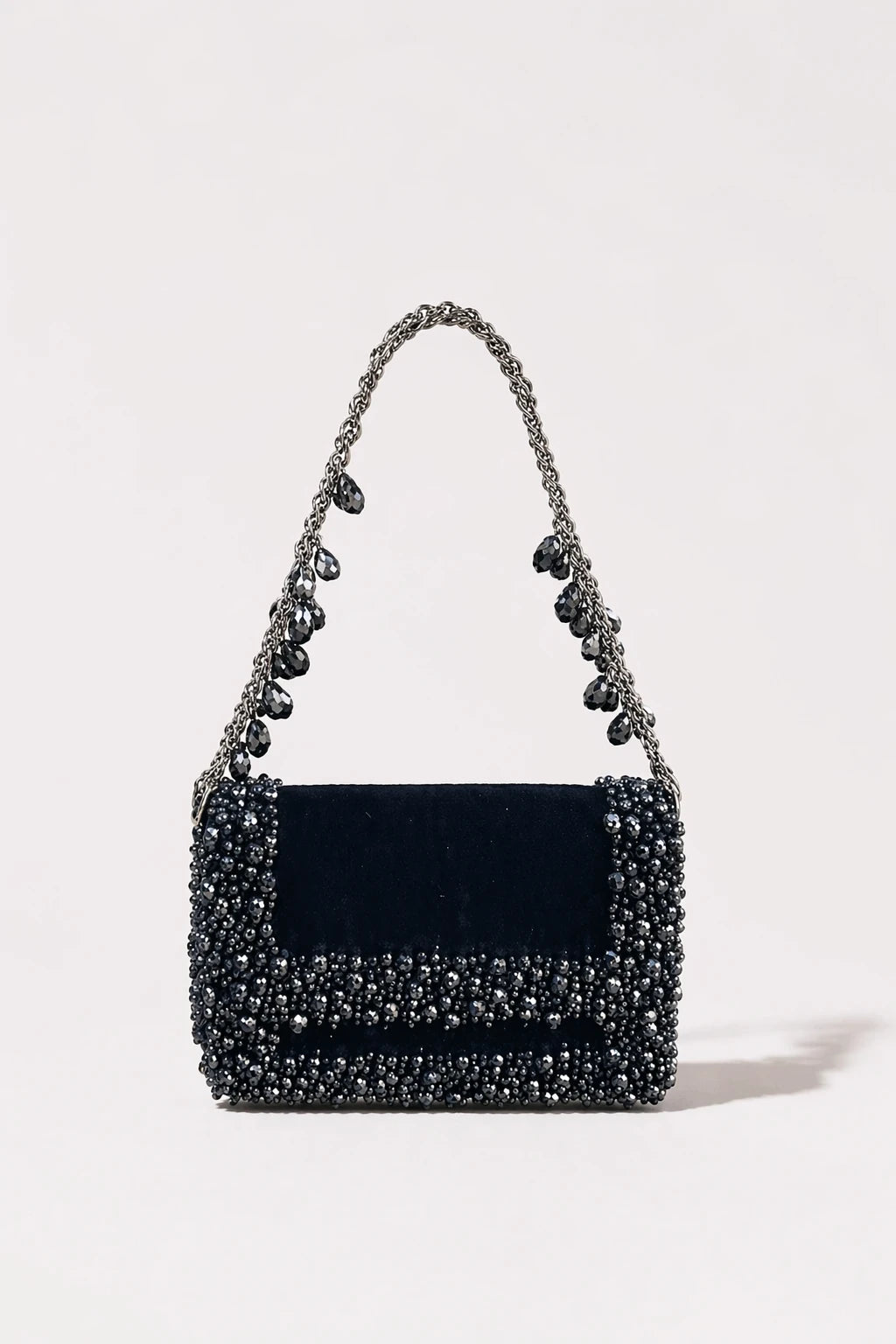 Elysia Charcoal Blue Shoulder Bag for haldi celebrations and cocktail parties