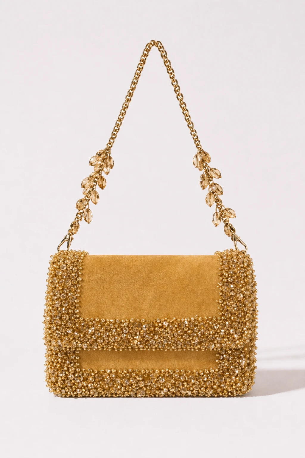 Elysia Golden Shoulder Bag for sangeet celebrations and cocktail parties