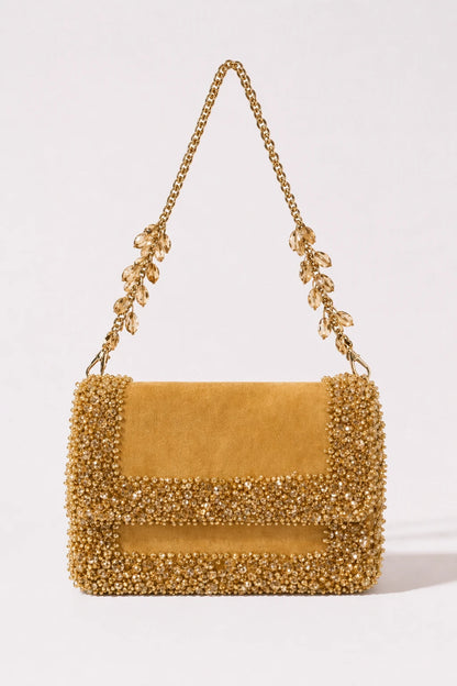 Elysia Golden Shoulder Bag for sangeet celebrations and cocktail parties