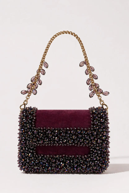 Elysia Pink Shoulder Bag with handcrafted embellishments
