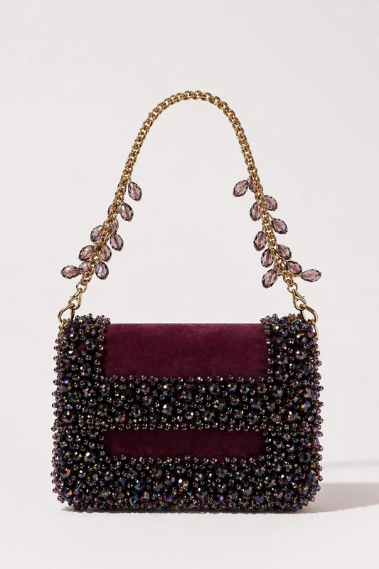 Elysia Pink Shoulder Bag with handcrafted embellishments