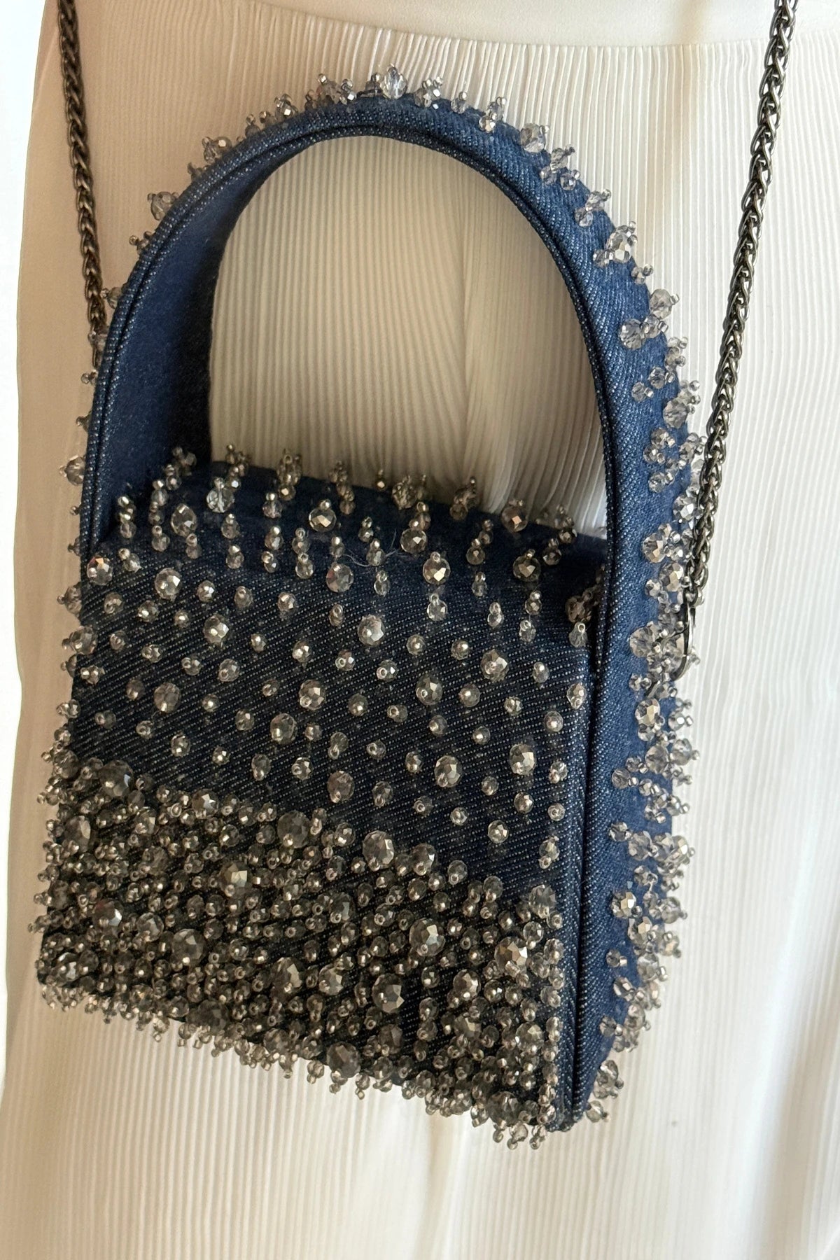 Designer denim handbag for gifting on birthdays and special occasions