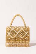 Gulmohar Golden Clutch Bag