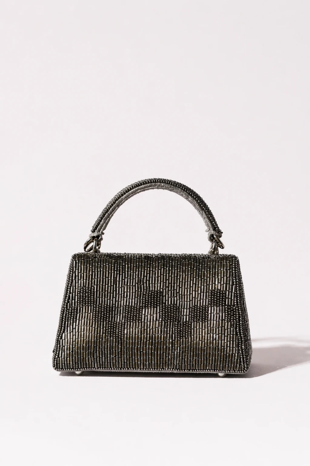 Grey haldi clutch bag for women with elegant detailing