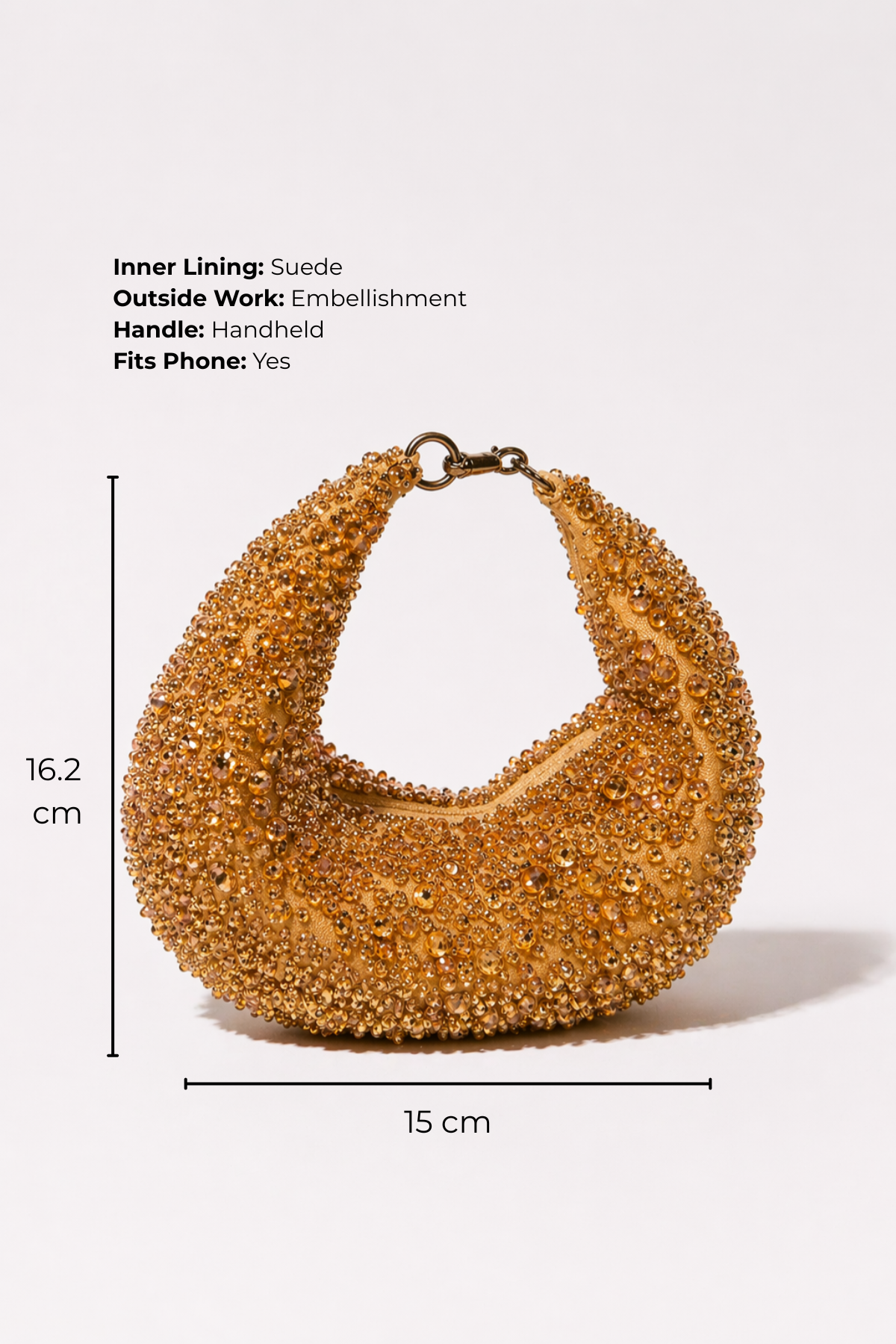 Handcrafted beaded hobo bag designed for special occasions