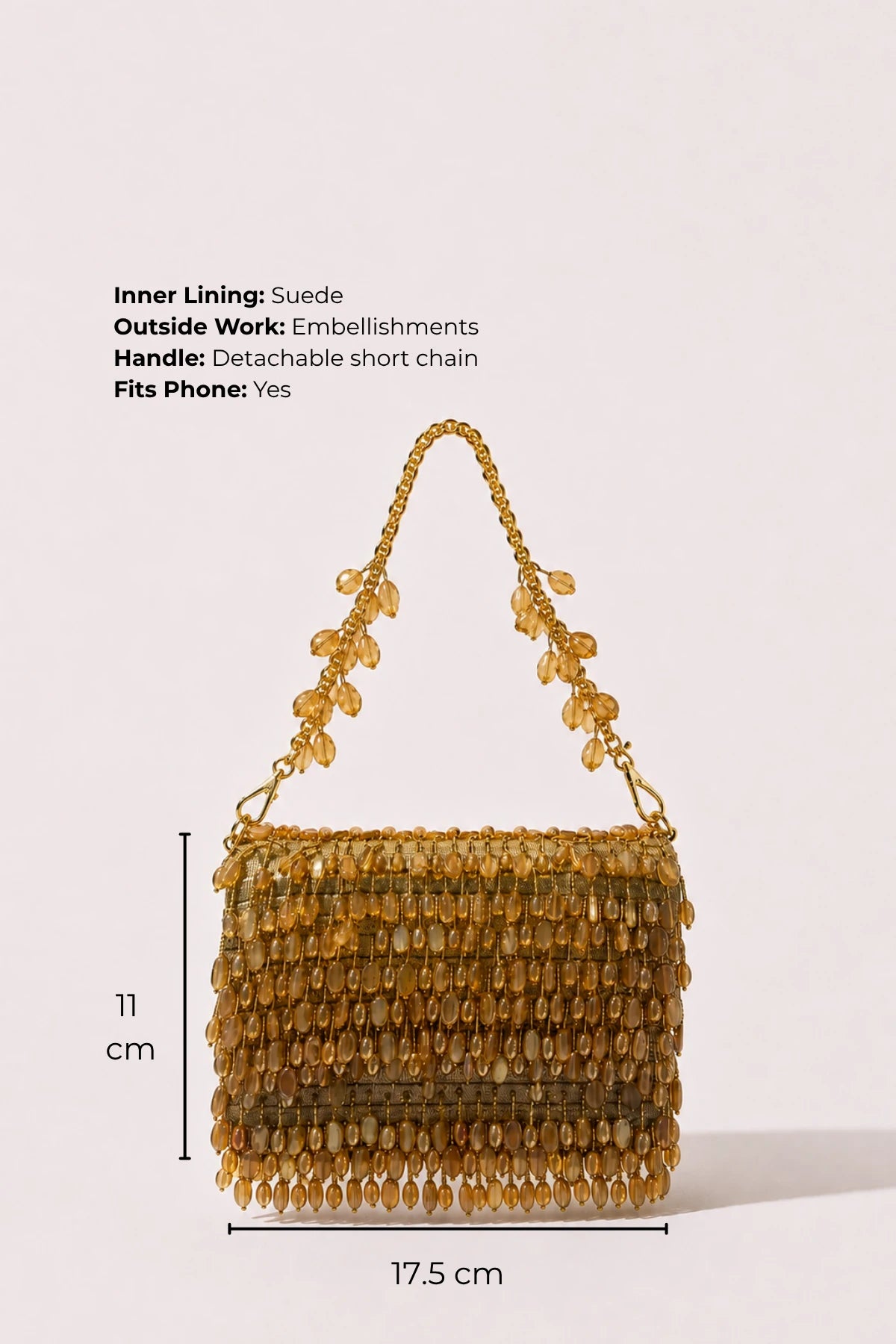 House of Siora Laila Golden Shoulder Bag for Haldi celebrations