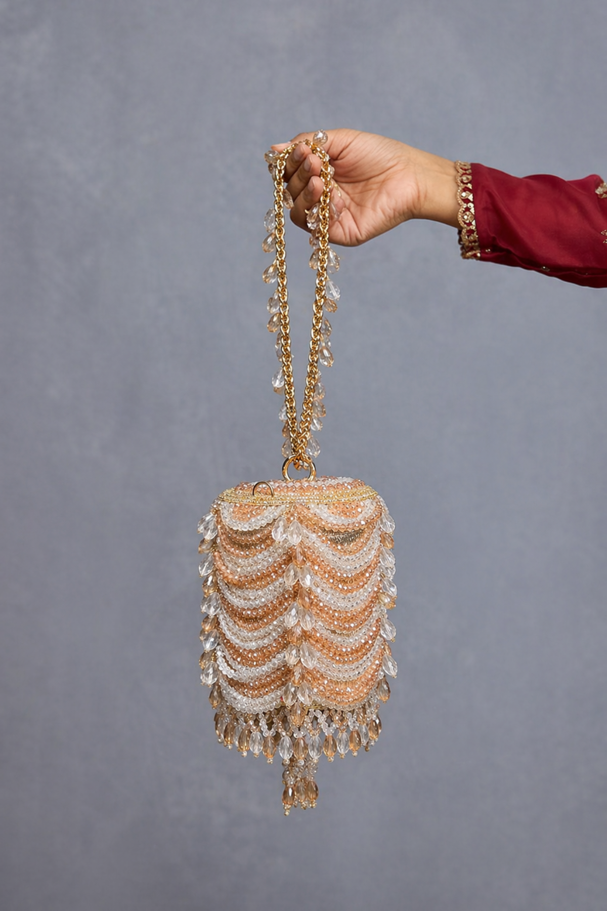 Beaded evening purse inspired by cocktail celebrations and glamorous occasion styling