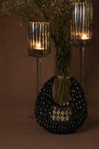 Black crystal occasion bag designed beautifully for receptions and festive party dressing