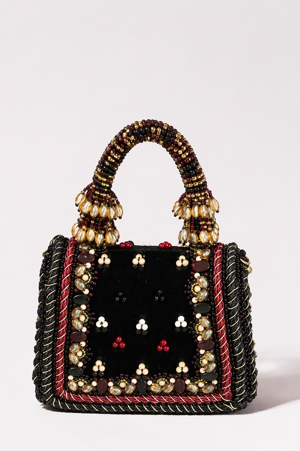 Black festive party purse inspired by glamorous celebrations and evening styling