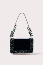 Charcoal blue evening party handbag inspired by glamorous celebrations and cocktail styling
