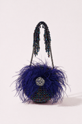 Feather Multi Coloured Round bag