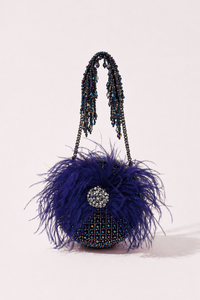 Feather Multi Coloured Round bag