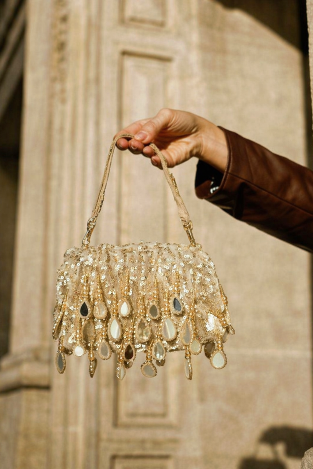 Wedding guest handbag designed beautifully for receptions and festive party dressing
