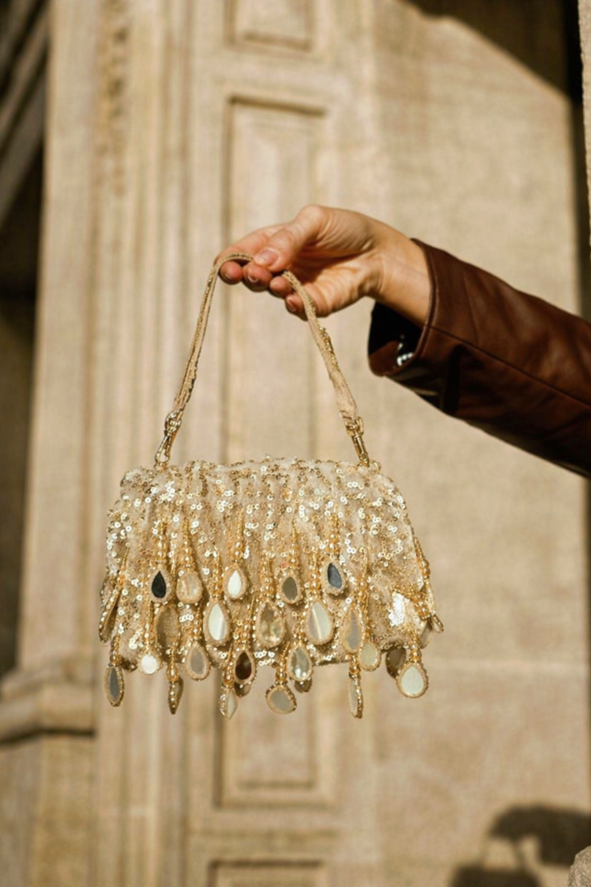 Wedding guest handbag designed beautifully for receptions and festive party dressing