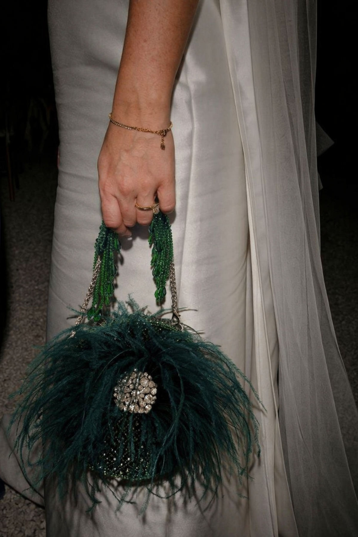 Green cocktail party handbag designed beautifully for mehendi and festive occasions