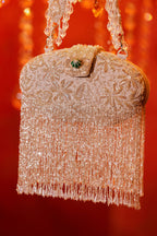Festive silver handbag inspired by glamorous evening and celebration dressing