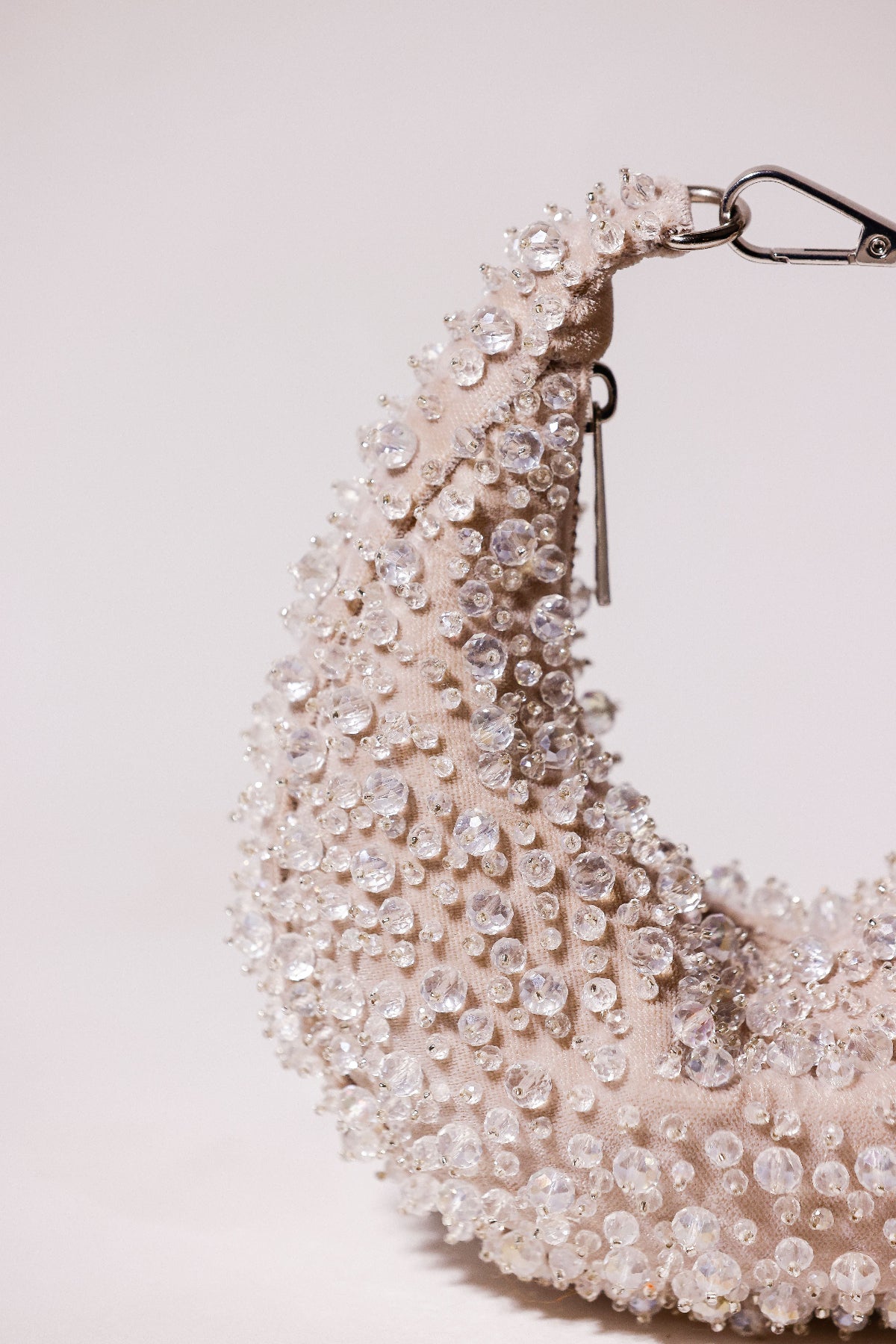 Party handbag with textured beadwork and luxurious handcrafted finish
