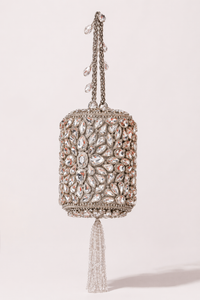 Kundan Silver Mini Bag