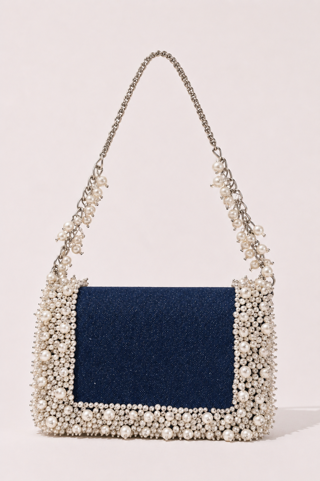 Luxury denim brunch purse inspired by stylish lunch dates and modern glamour