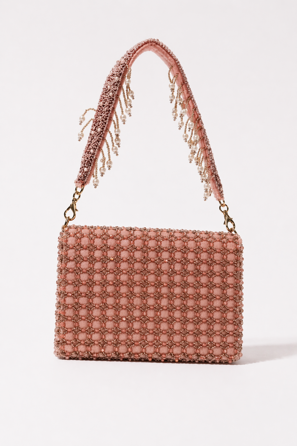Pastel holiday shoulder bag inspired by vacations and sophisticated evening glamour