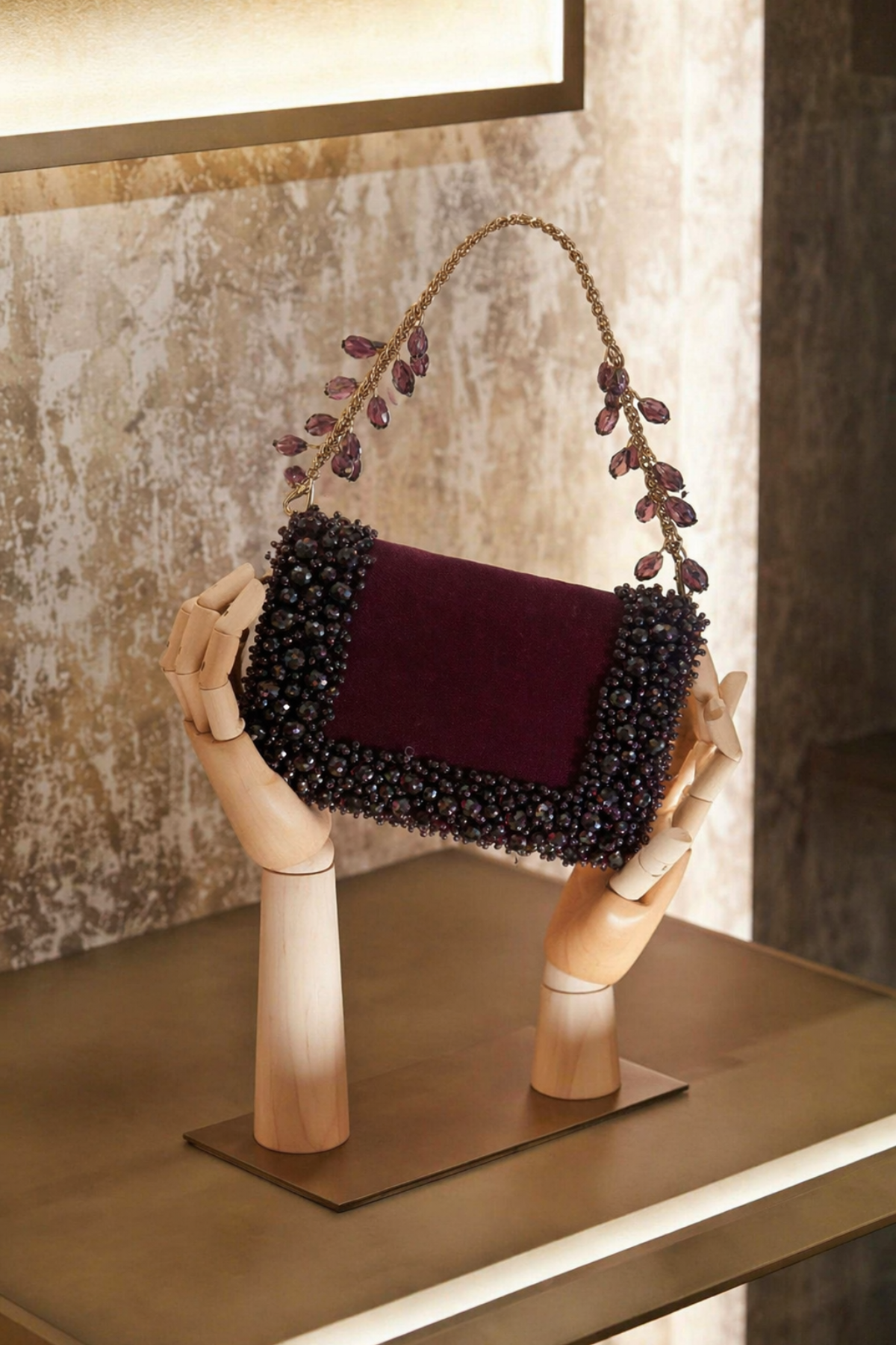 Pink cocktail designer handbag designed beautifully for parties and festive occasions