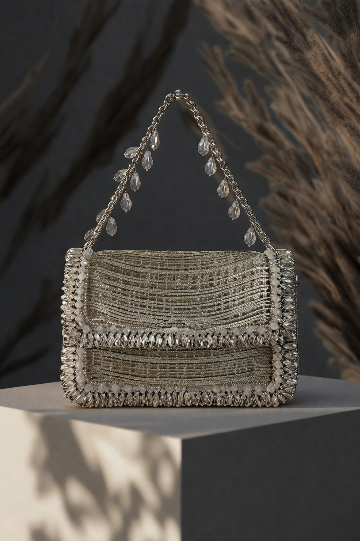 Bridal occasion clutch designed beautifully for receptions and wedding functions