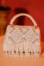 Luxury pearl shoulder handbag designed for receptions, celebrations, and festive dressing