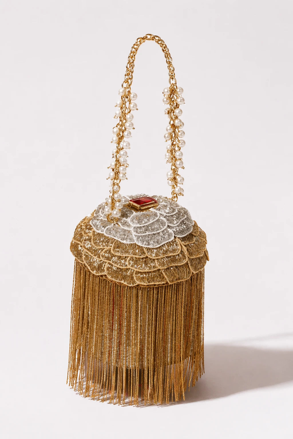 Khwaab Golden Bucket Bag for wedding receptions and celebrations
