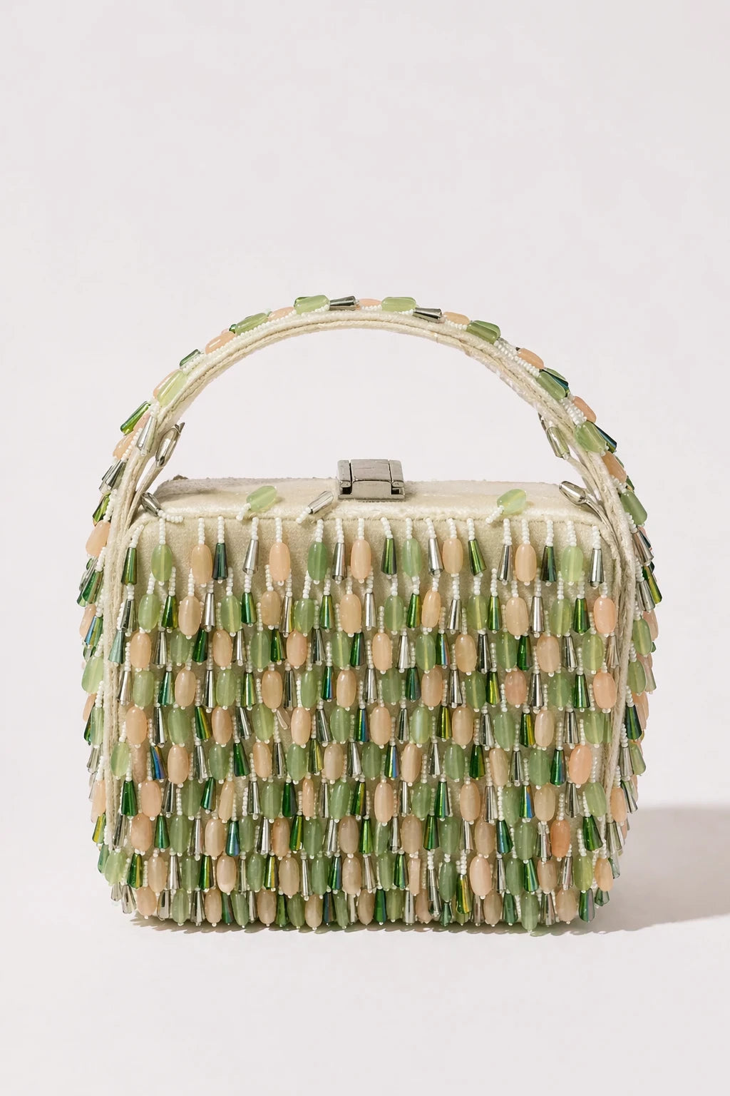 Kiara Multi Colour Clutch Bag with handcrafted pastel beadwork