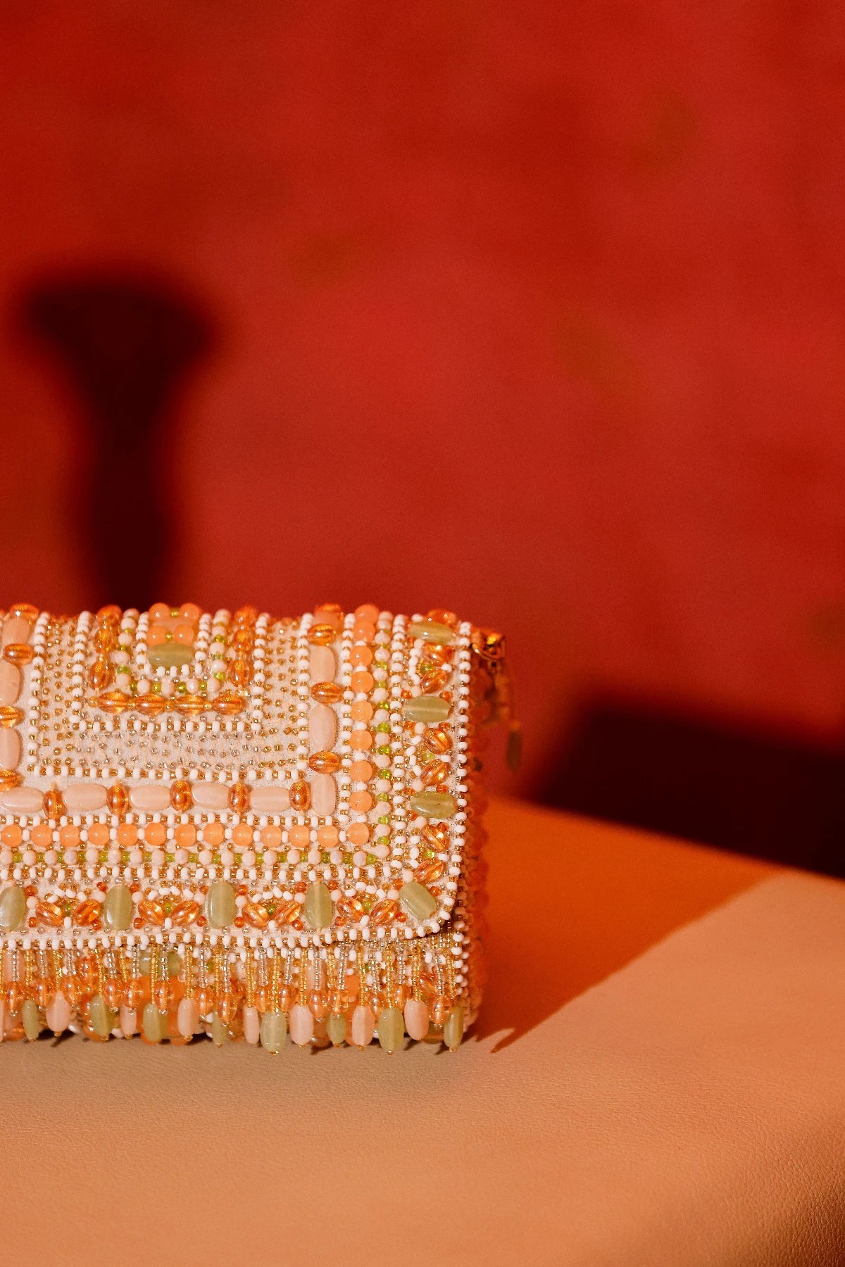 Luxury pastel handbag for sarees, lehengas and ethnic outfits