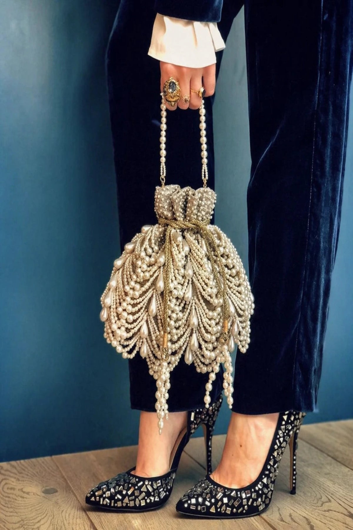 Pearl potli bag for weddings and festive celebrations