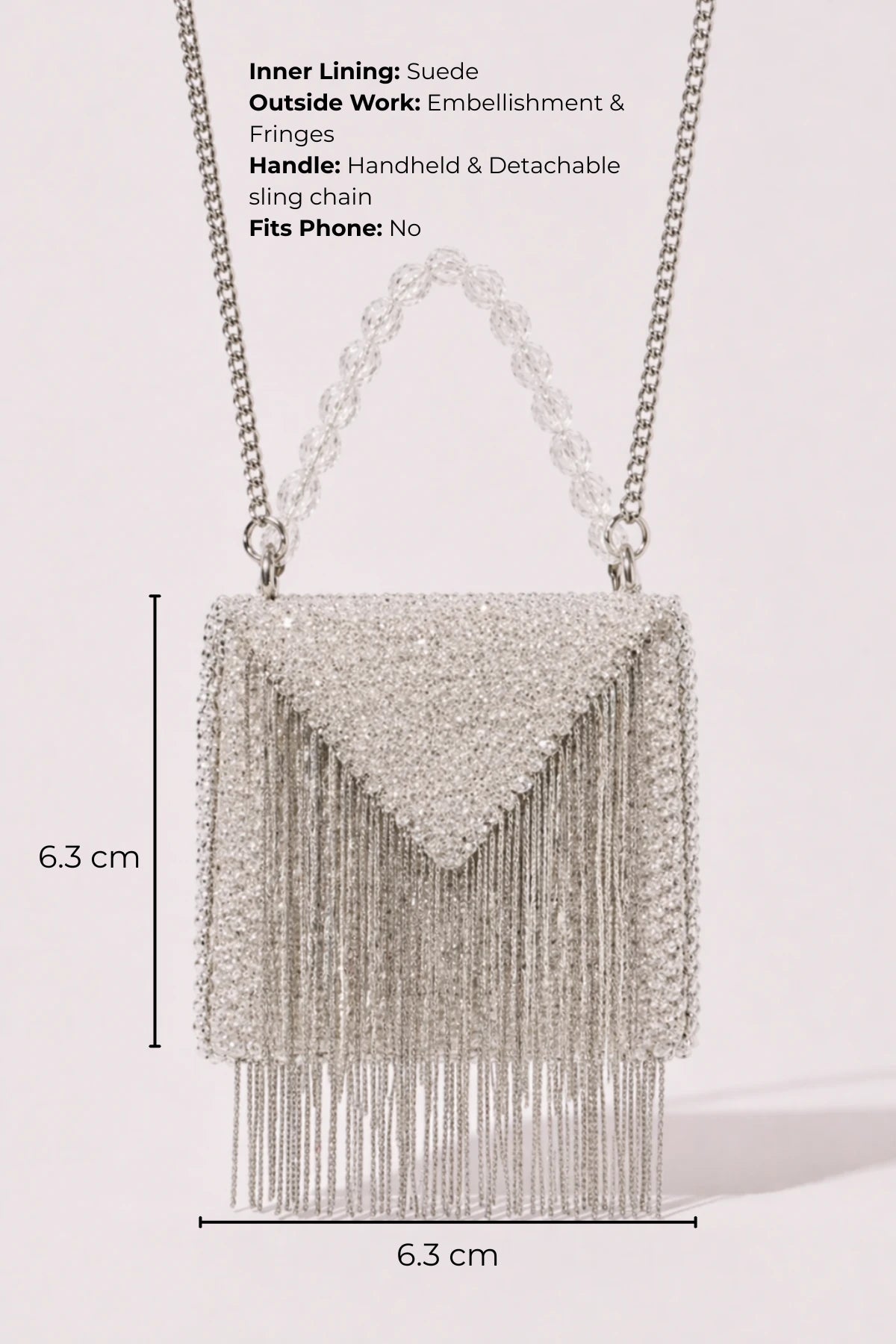 Luxury white mini bag for cocktail parties and receptions