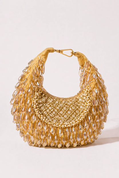 Meadow Golden Hobo Bag for festivals and wedding celebrations