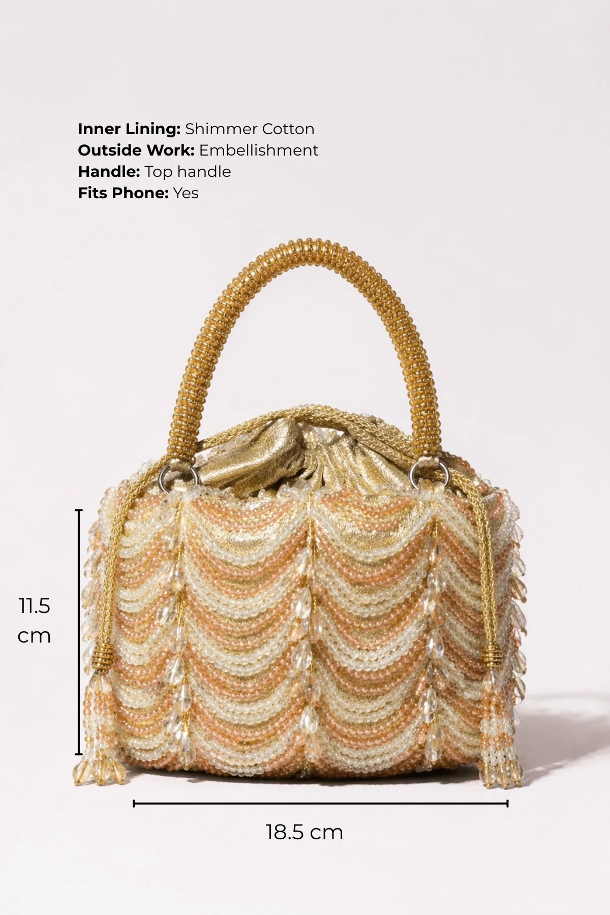Meher Golden Clutch Bag for festivals and wedding celebrations