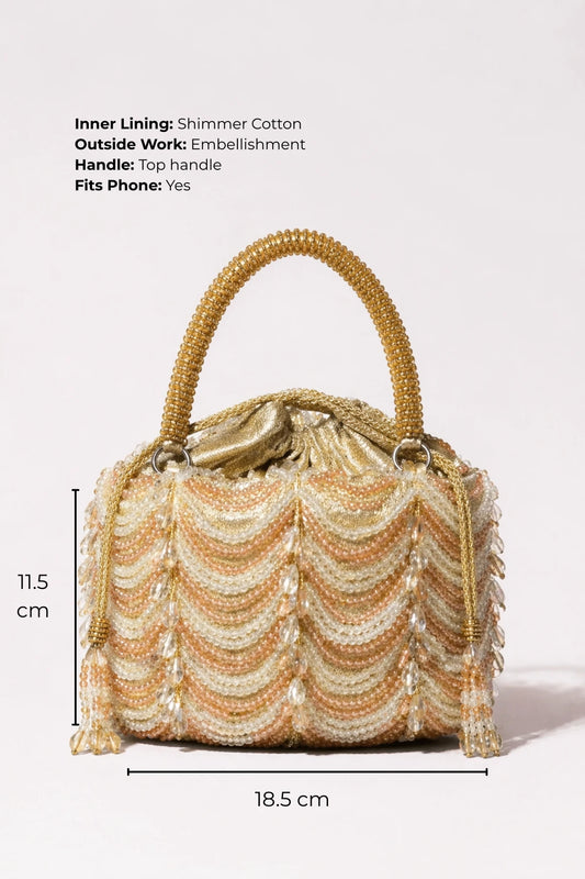 Meher Golden Clutch Bag for festivals and wedding celebrations