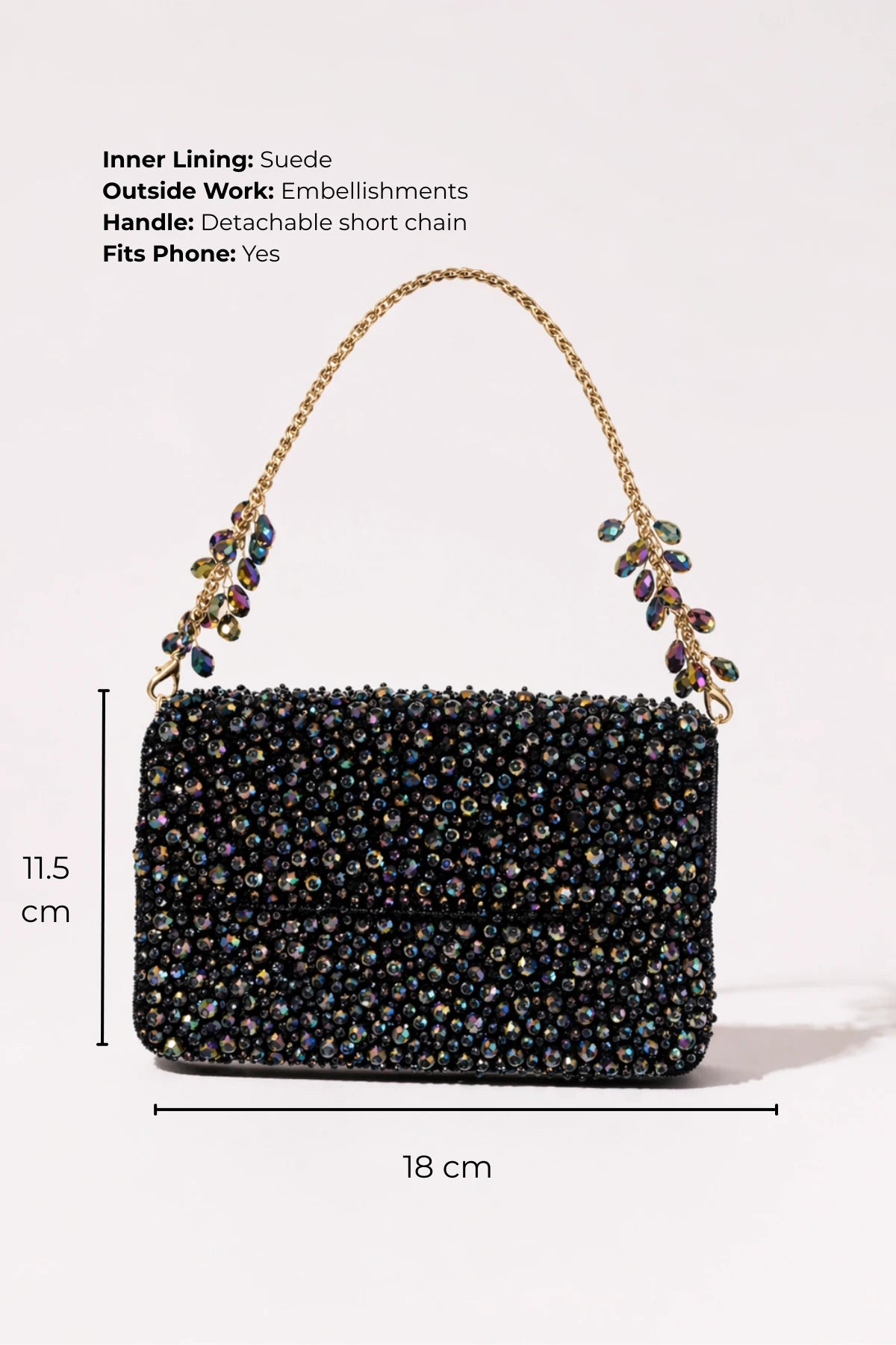 Multi colour shoulder bag for women for festive occasions
