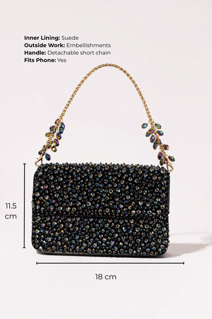 Multi colour shoulder bag for women for festive occasions