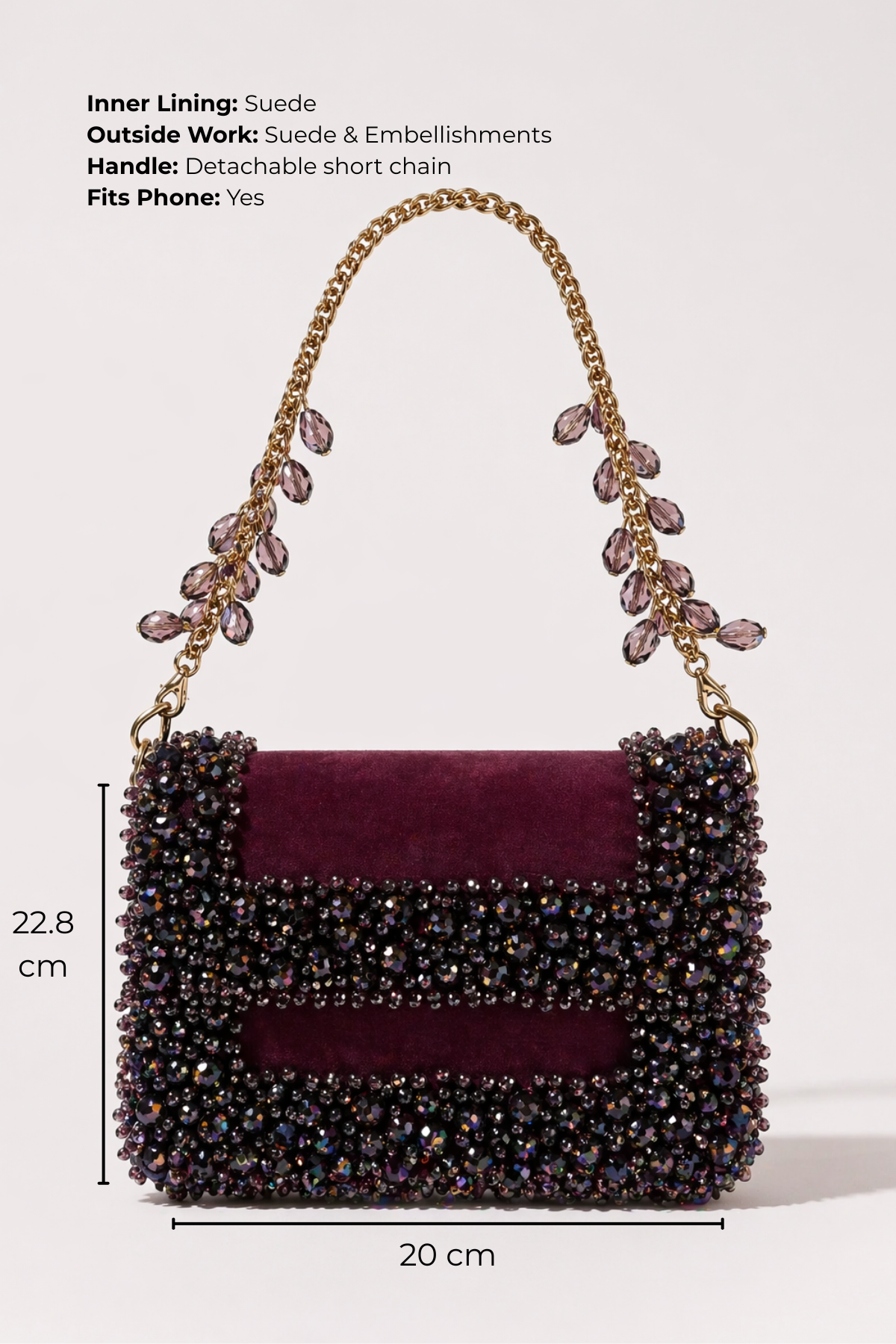 Pink party bag for women for celebrations and events