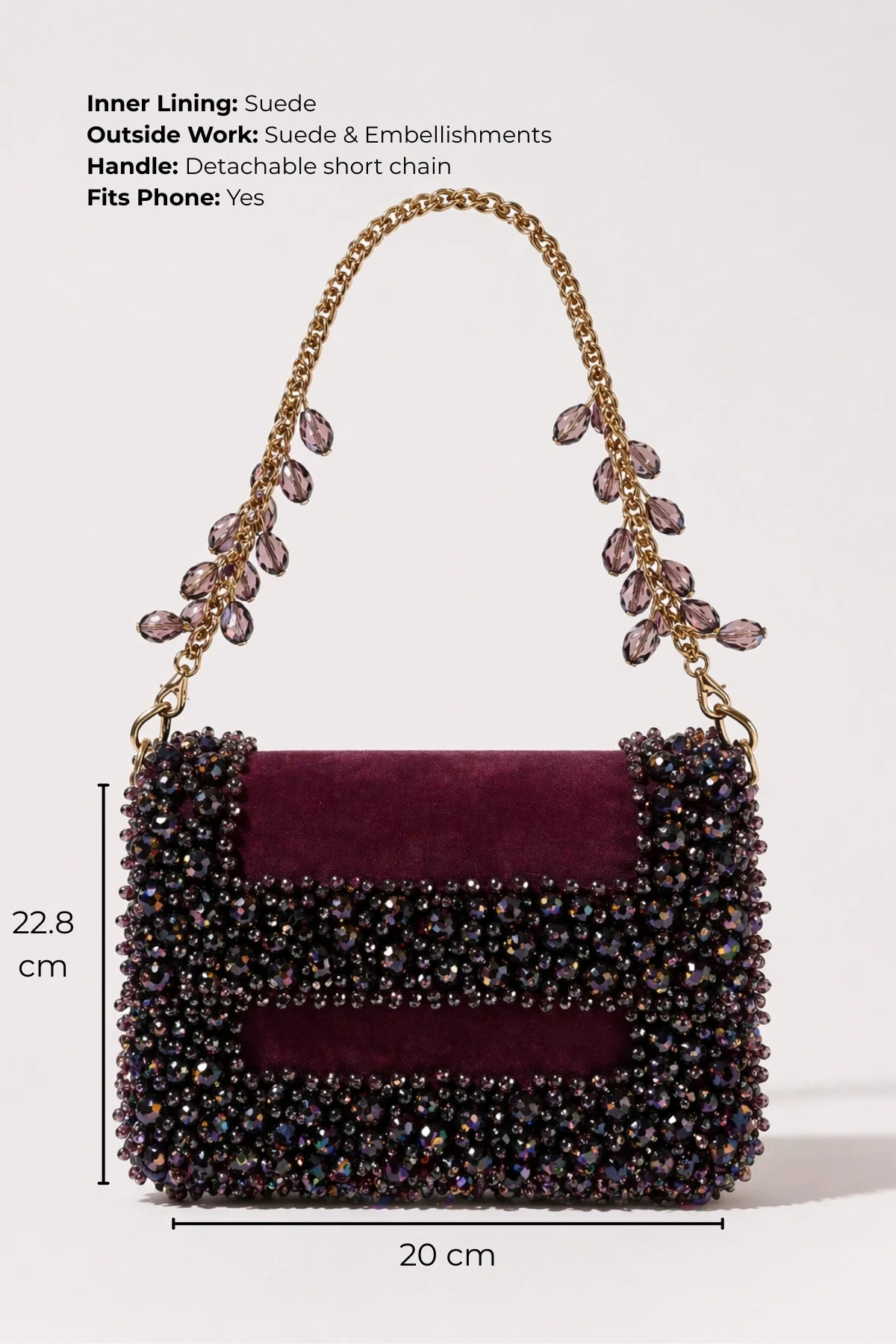 Pink party bag for women for celebrations and events