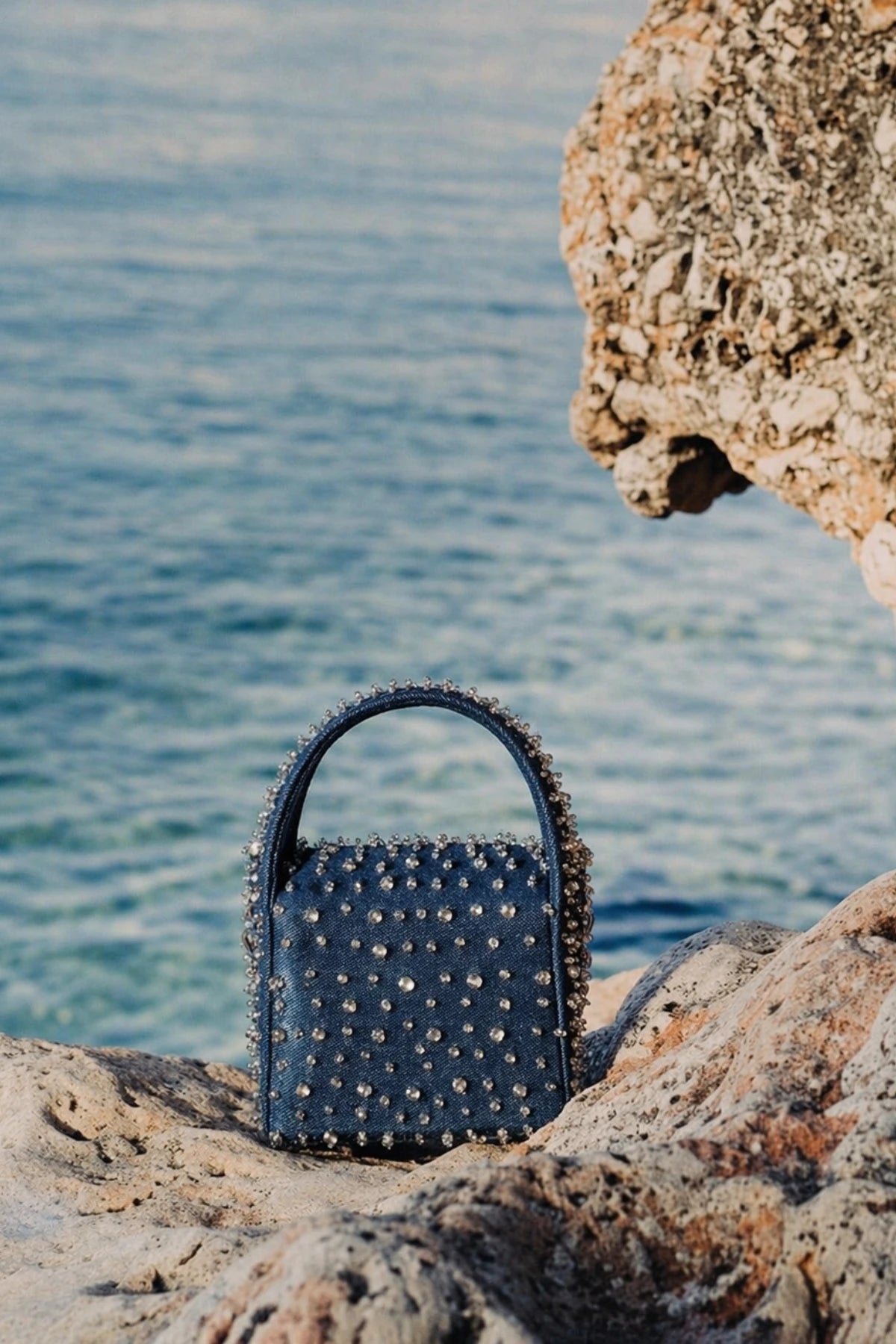 Premium denim handbag for women with elegant detailing