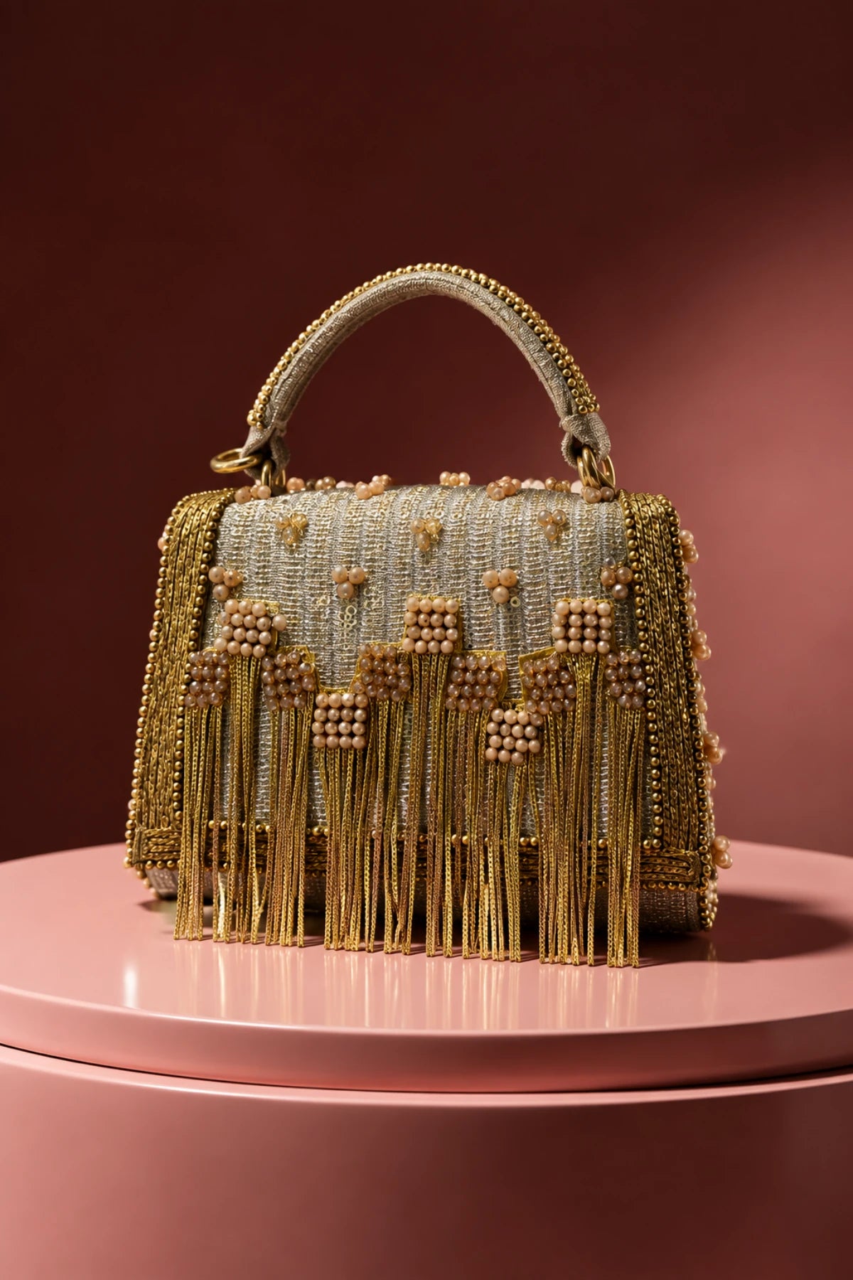 Reva golden mini bag for Haldi ceremonies and daytime weddings