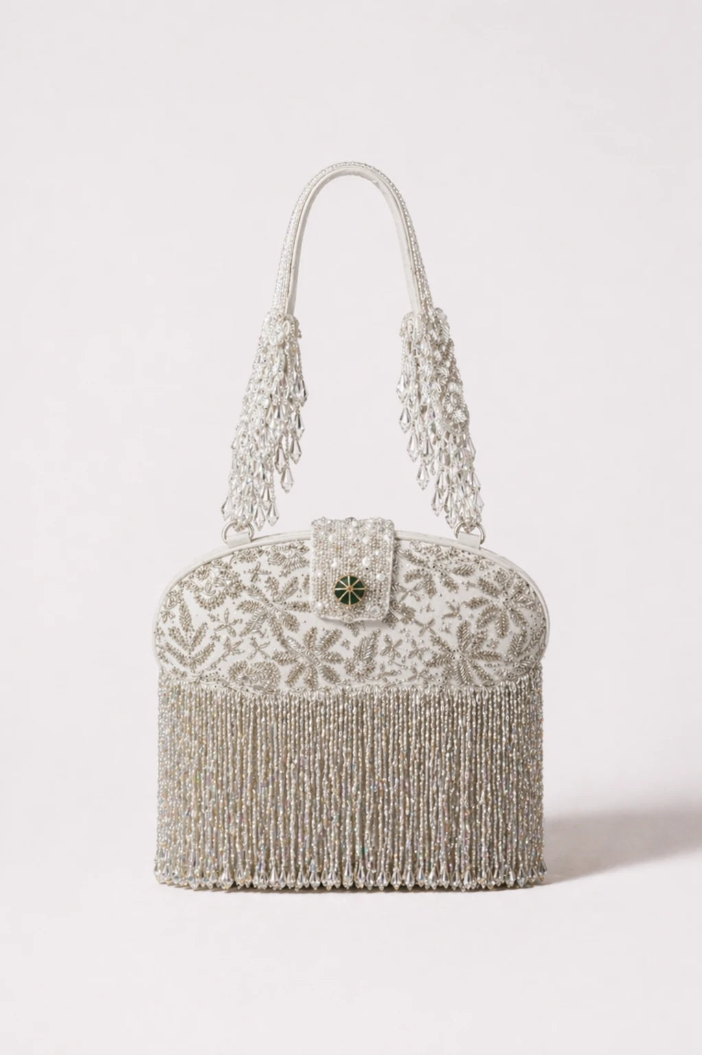 Saanjh Silver Clutch Bag for sangeet and cocktail celebrations
