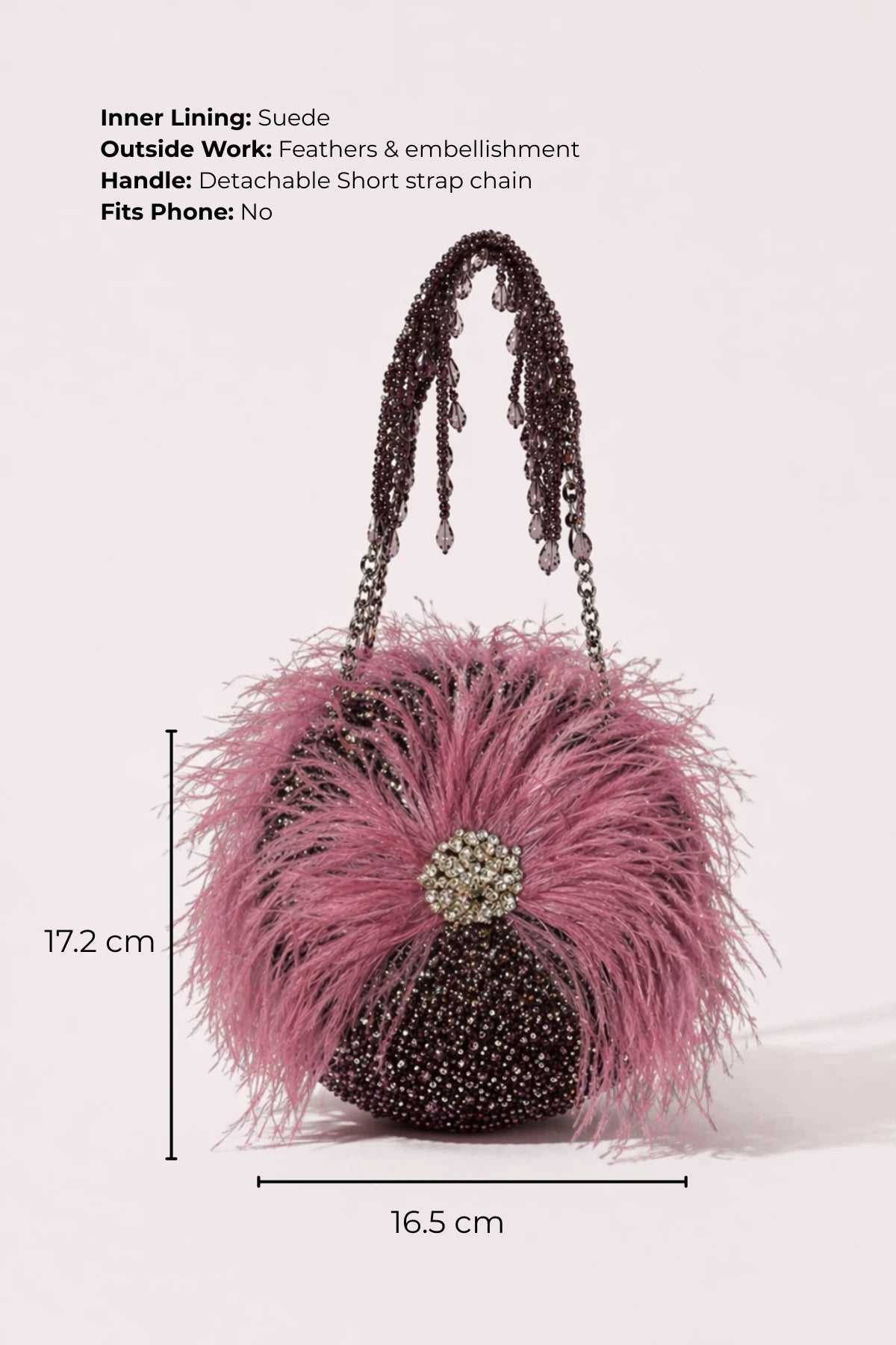 Purple round bag for sangeet celebrations