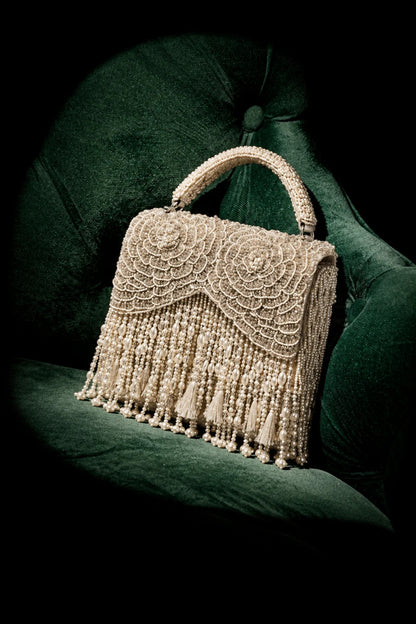 Silver clutch bag for women for weddings and celebrations