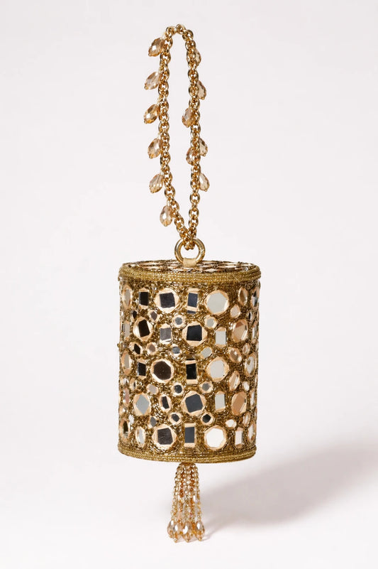 Sitara Golden Mini Bag for wedding receptions and bridal celebrations