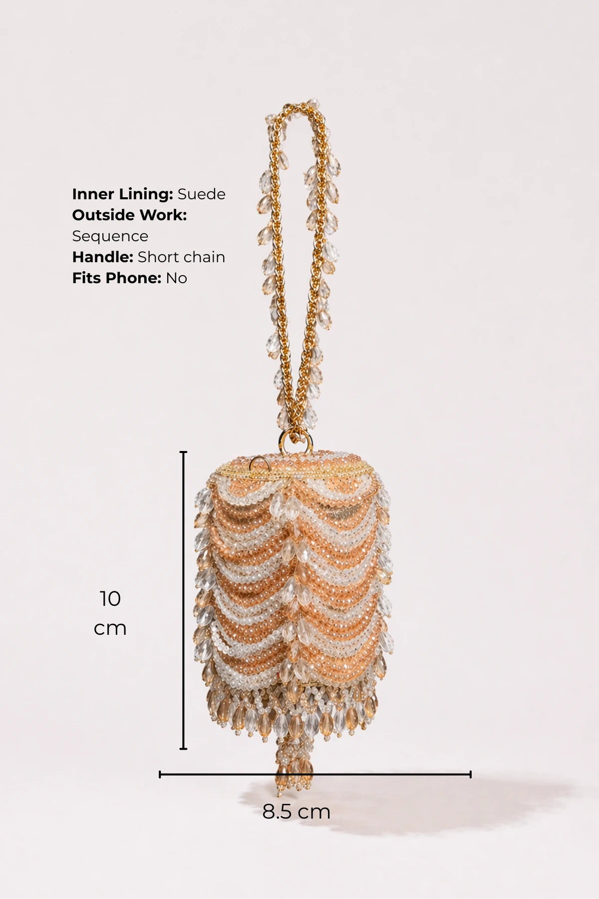 Party wear bag for women with shimmering crystal detailing