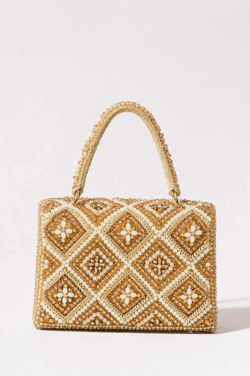 Golden wedding reception clutch bag for women